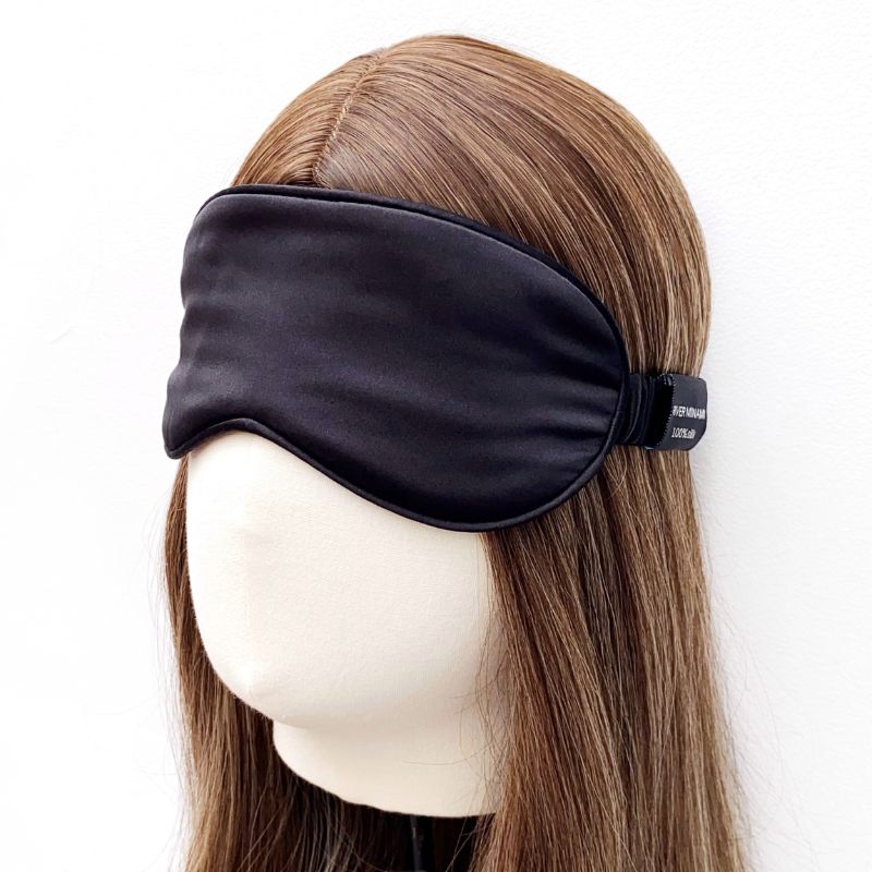 black mulberry silk sleep eye mask
