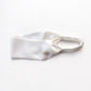 White silk satin headband on a white background