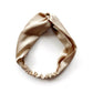 taupe beige twisted mulberry silk satin hair band 