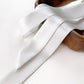 white mulberry silk satin skinny scarf