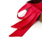 bright red mulberry silk skinny scarf