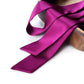 plum purple mulberry silk skinny scarf