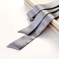 steel grey mulberry silk skinny scarf