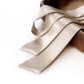 champagne beige mulberry silk skinny scarf