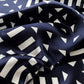 Blue Geometric Silk Scarf - 65x65