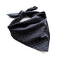 Navy bandana with white japanese wave pattern on a white background