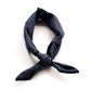 Navy blue wave patterned cotton bandana on a white background