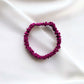 plum purple mulberry silk satin skinny scrunchie  hair tie