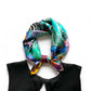 Zebra print silk scarf - Purple