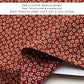 close up of Red bandana with a subtle floral pattern on a white background