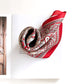 Paisley print silk scarf - Red