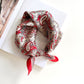 Paisley print silk scarf - Red