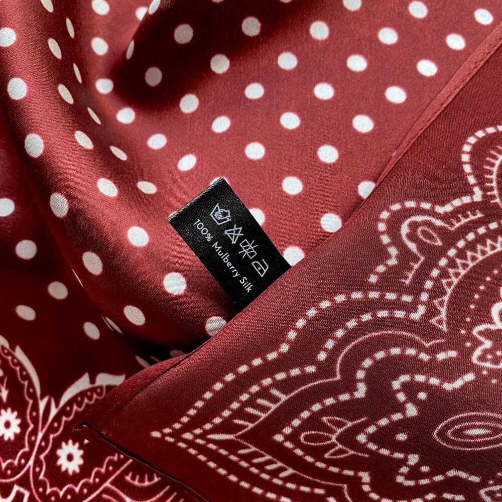 Maroon Red Silk Scarf - 53x53