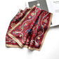 Floral Red Silk Scarf 65x65