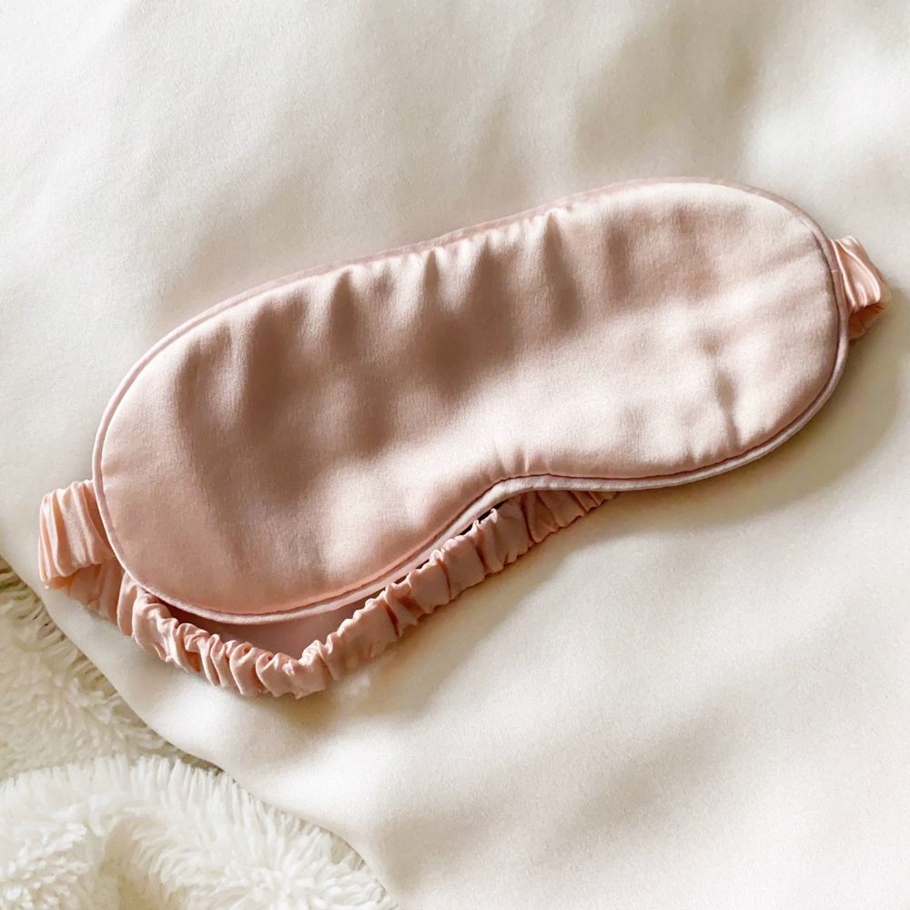 Cloud Soft 19 Momme Mulberry Silk Sleeping Eye Mask - Light Pink