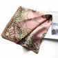 Monogram leopard print silk scarf - Rose Pink