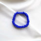 royal blue mulberry silk satin skinny scrunchie  hair tie