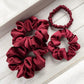 Mulberry Silk Scrunchie - Ruby Red