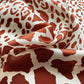 Leopard print silk scarf - Rustic Red