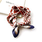 Leopard print silk scarf - Rustic Red