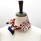 Leopard print silk scarf - Rustic Red