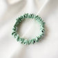 seasoam green mulberry silk satin skinny scrunchie  hair tie