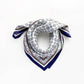 Silver White 53x53 Silk Scarf