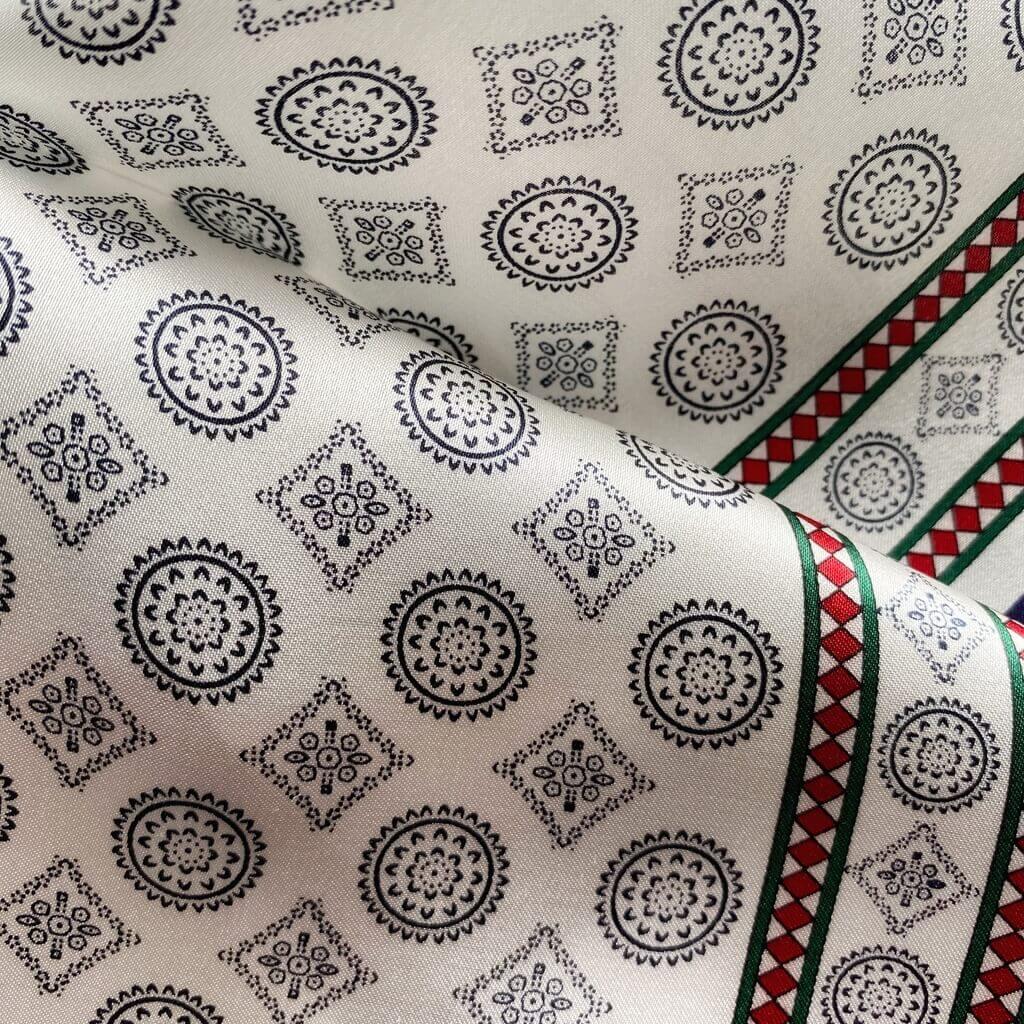 Silver White 53x53 Silk Scarf