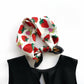 Strawberry print silk scarf