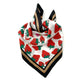 Strawberry print silk scarf