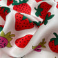 Strawberry print silk scarf