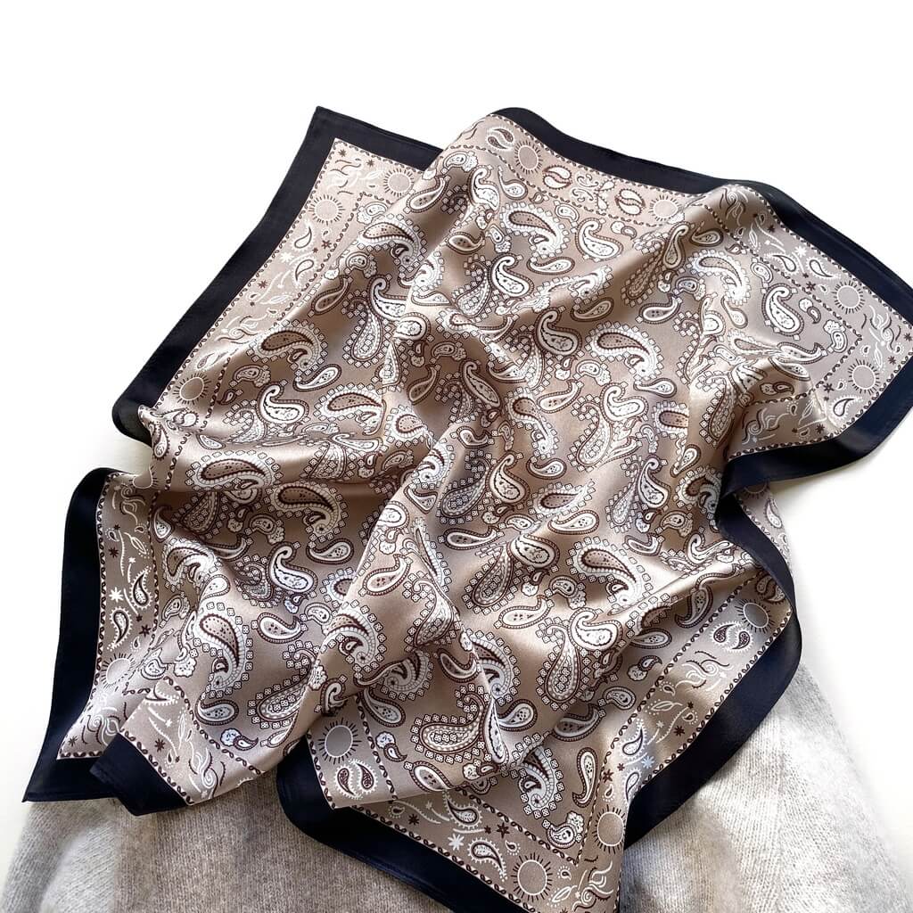 Mulberry Silk Square Scarf 53cm - Classic Paisley