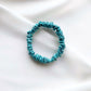 teal blue mulberry silk satin skinny scrunchie  hair tie