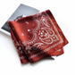 Terracotta Red Paisley 53x53 Silk Scarf