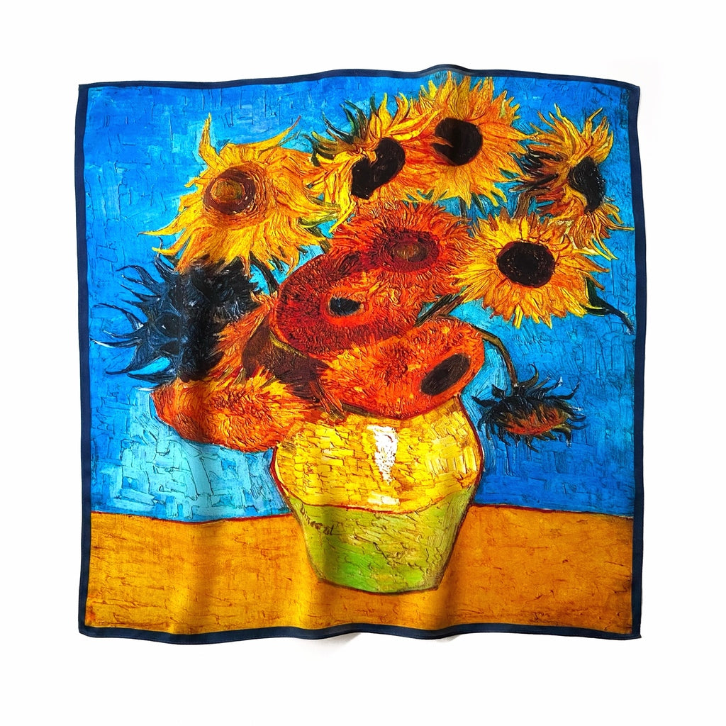 Von Gogh sunflowers silk scarf