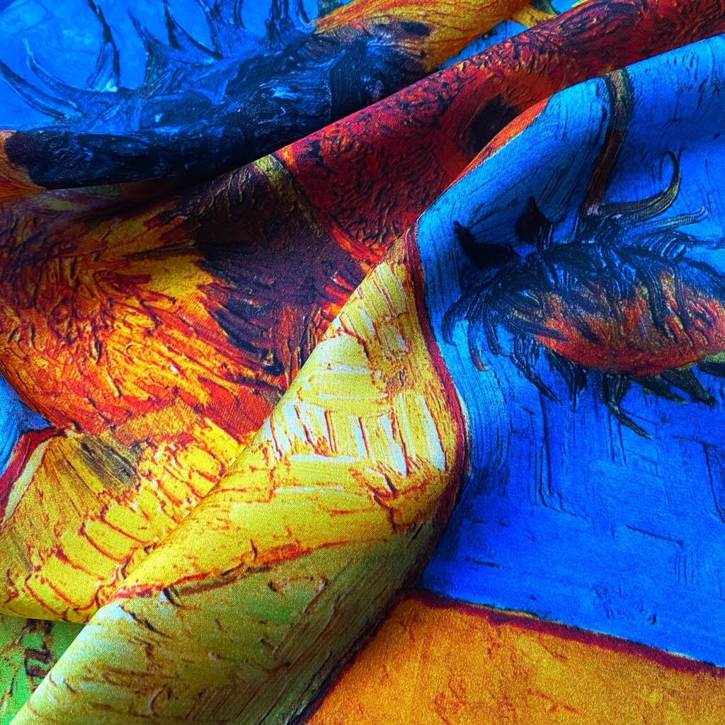 Von Gogh Sunflowers Silk Scarf 53x53