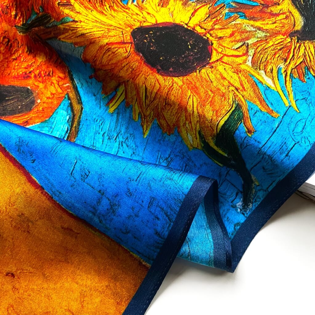 Von Gogh Sunflowers Silk Scarf 53x53