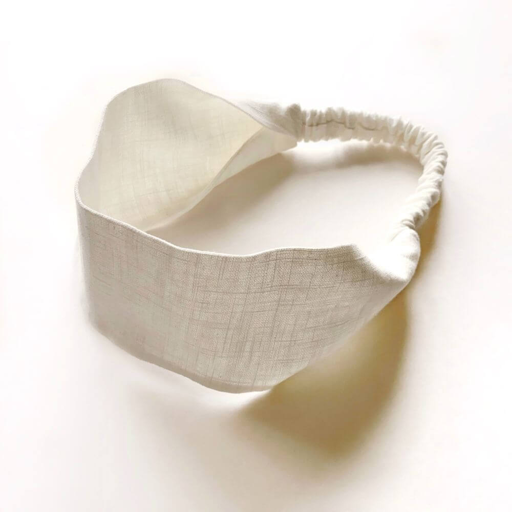 White headband on a white background